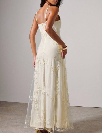 Rochie maxi Shein, crem