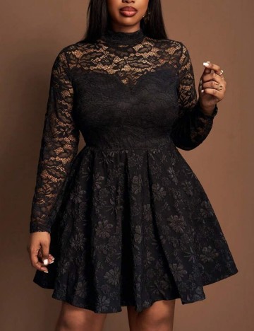 Rochie mini Shein Curve+, negru