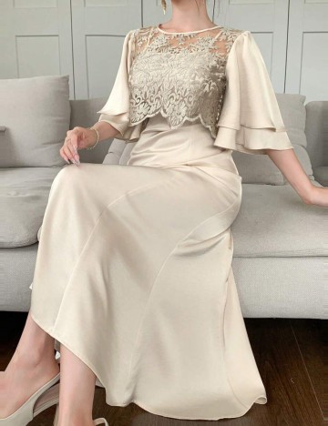 Rochie midi Shein, crem