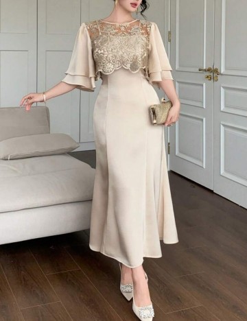 Rochie midi Shein, crem