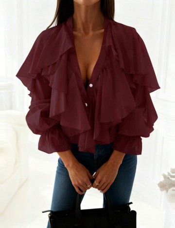 Cămașă Shein, vișiniu