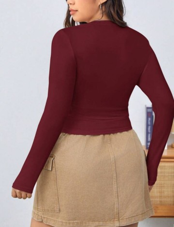 Bluză Shein Curve+, vișiniu