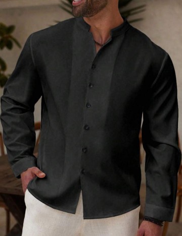 Cămașă Shein MANFINITY, negru