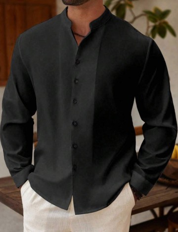 Cămașă Shein MANFINITY, negru