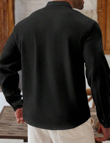 Cămașă Shein MANFINITY, negru