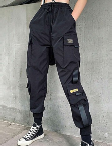 Pantaloni Shein Curve+, negru