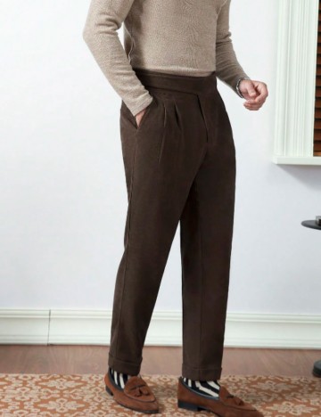 Pantaloni Shein MANFINITY, maro