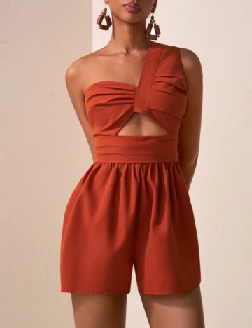 Salopetă scurtă Shein, cărămiziu