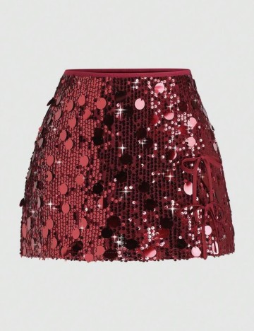 Fustă Pantalon Shein, roșu