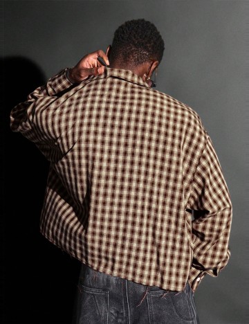 Cămașă Shein SUMWON, maro