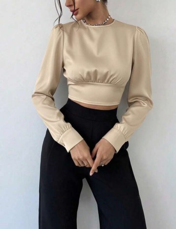 Cămașă Shein, bej