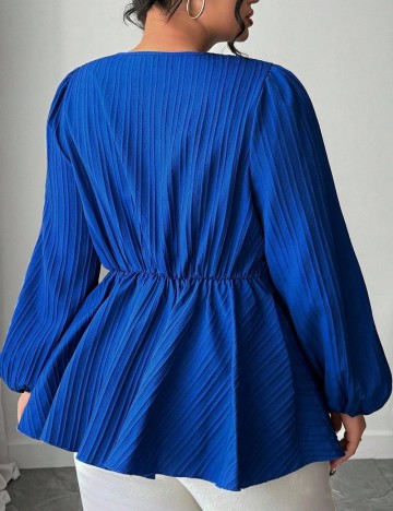 Cămașă Shein Curve+, albastru