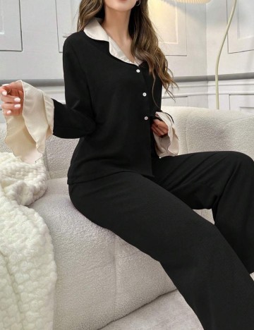 Compleu pijamale Shein, negru
