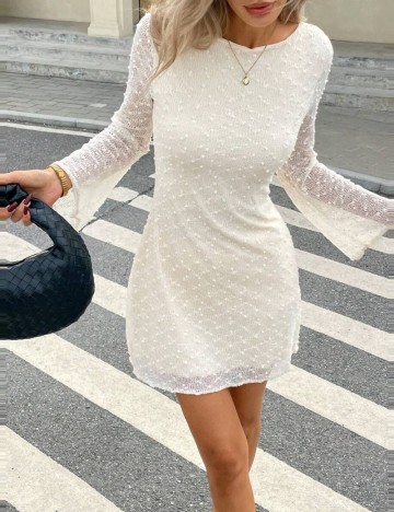 Rochie mini Shein, crem