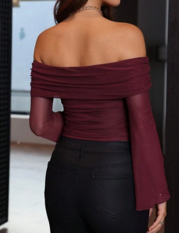 Bluză Shein, vișiniu