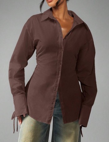 Cămașă Shein Missguided, maro