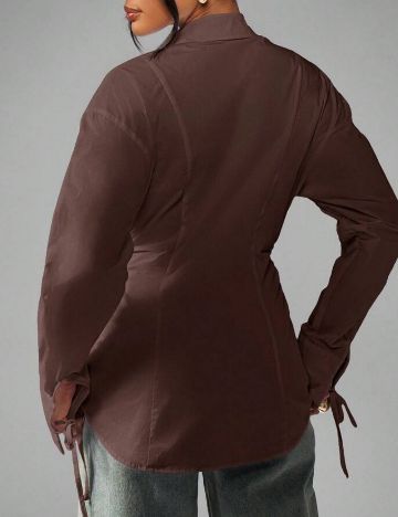 Cămașă Shein Missguided, maro
