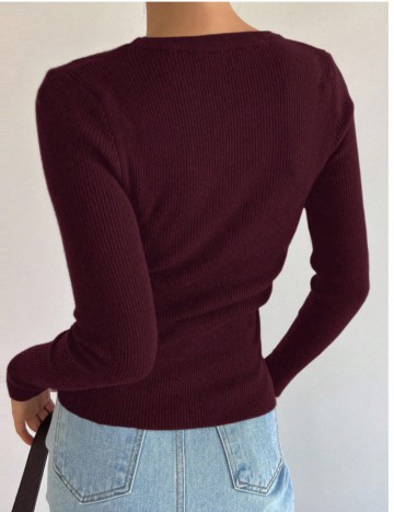 Bluză Shein DAZY, vișiniu