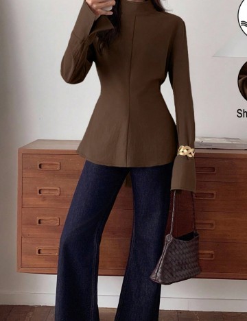 Cămașă Shein, maro