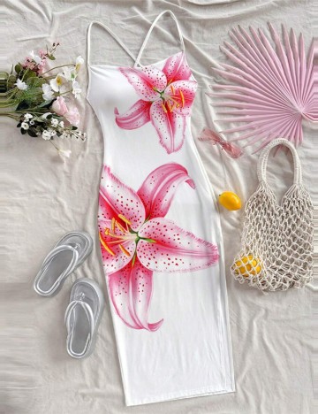 Rochie midi Shein, mix culori