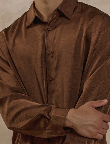 Cămașă Shein, maro