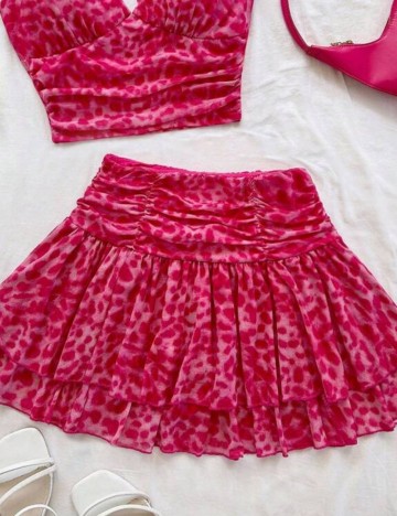 Fustă Pantalon Shein, roz