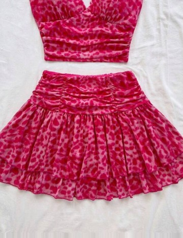 Fustă Pantalon Shein, roz