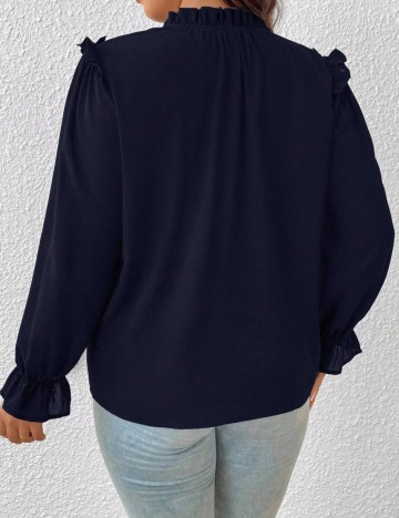 Cămașă Shein Curve+, bleumarin