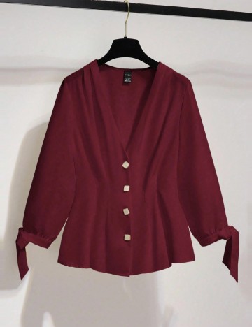 Cămașă Shein, vișiniu