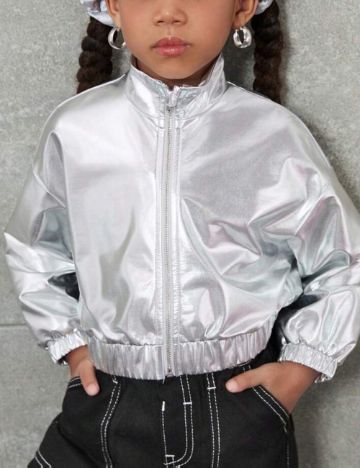 Jachetă Shein, argintiu