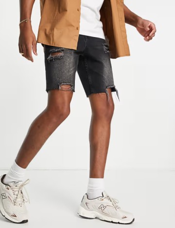 Pantaloni scurți ASOS, negru