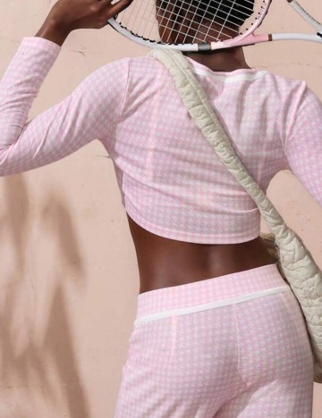 Bluză cu fermoar Shein, roz