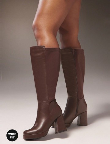 Cizme cu toc Shein, maro