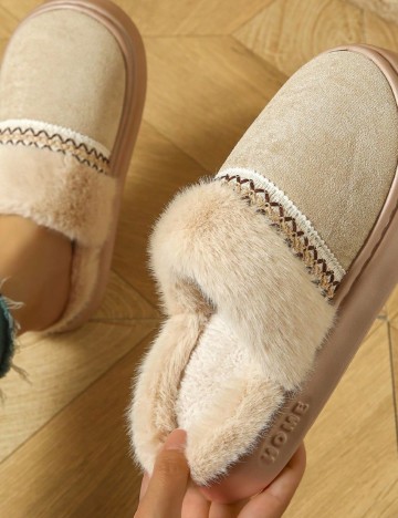 Papuci de casă Shein, bej