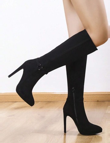 Cizme cu toc Shein, mov