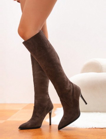 Cizme cu toc Shein, maro