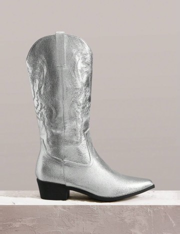 Cizme Shein, argintiu