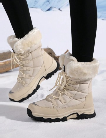 Ghete cu blană Shein, bej