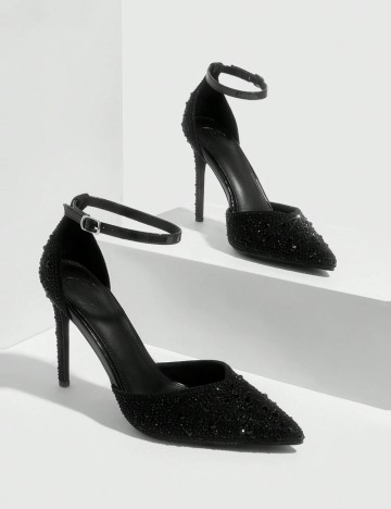 Pantofi cu toc Shein CUCCOO, negru