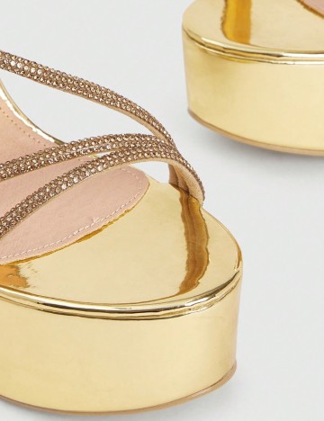 Sandale Cu Toc Shein, auriu