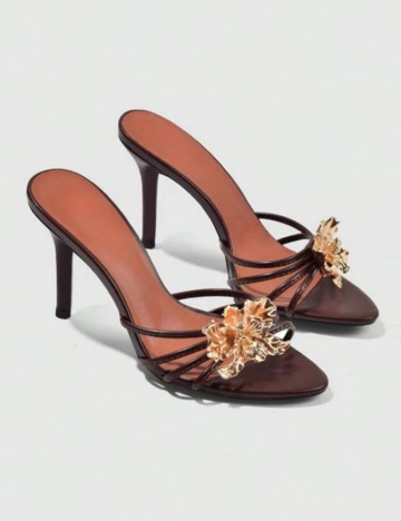 Saboți cu toc Shein, maro