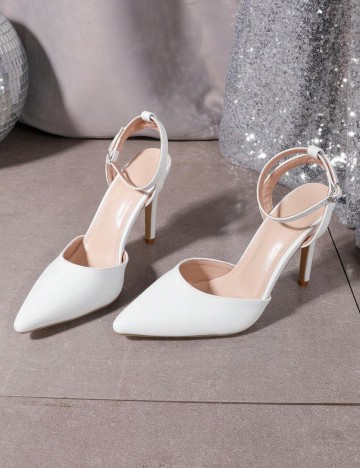 Pantofi cu toc Shein, alb