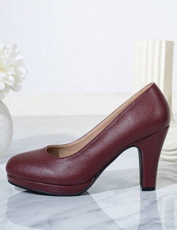 Pantofi cu toc Shein, vișiniu