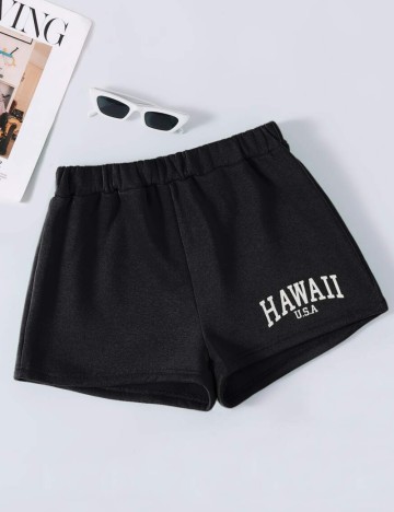 Pantaloni scurți Shein, negru