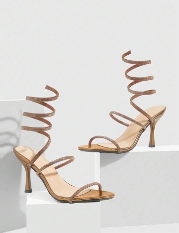 Sandale Cu Toc Shein, auriu