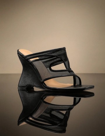 Saboți cu toc Shein, negru