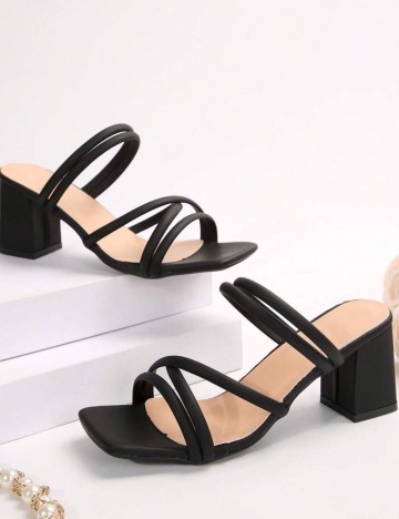 Sandale Cu Toc Shein, negru