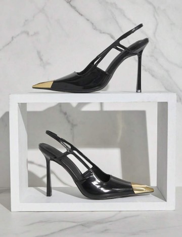 Saboți cu toc Shein, negru