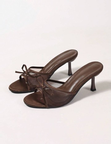 Saboți cu toc Shein, maro