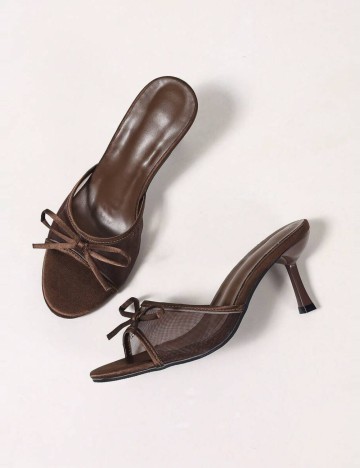 Saboți cu toc Shein, maro